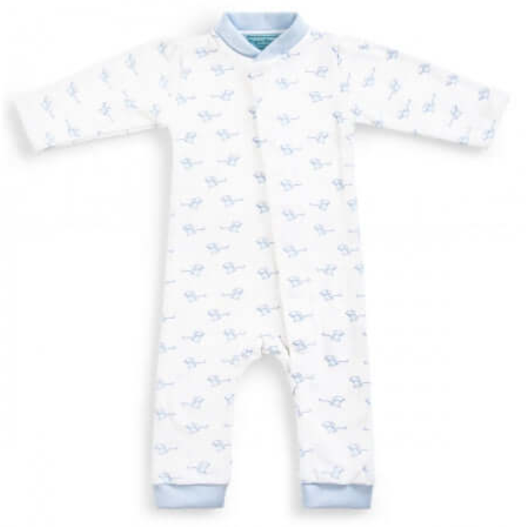 Blue Mouse Magnetic Footless Romper