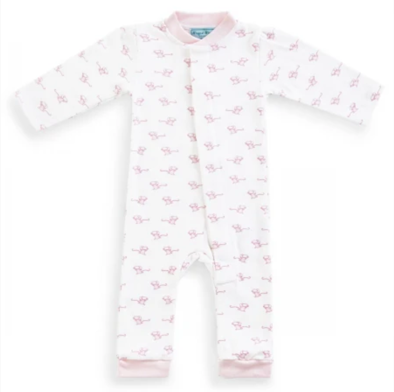 Pink Mouse Magnetic Footless Romper