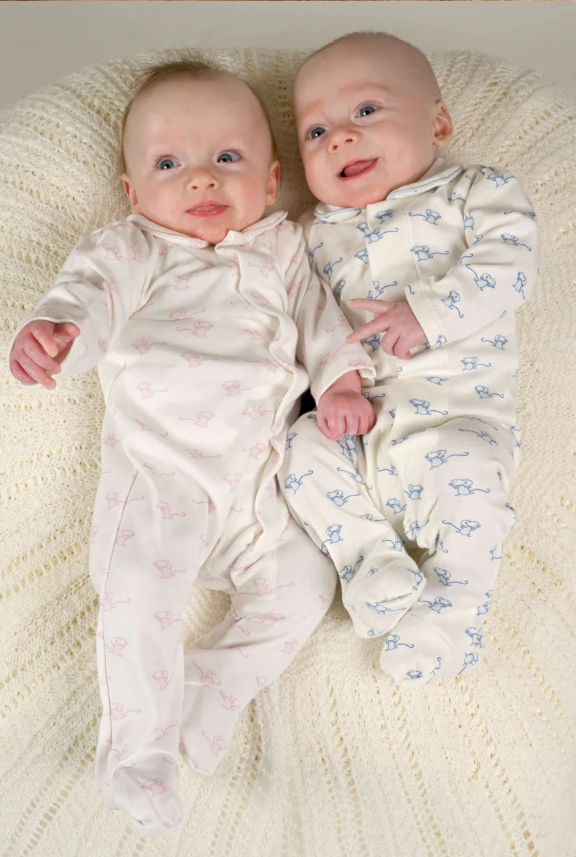 Blue Mouse Magnetic Footed Onesie