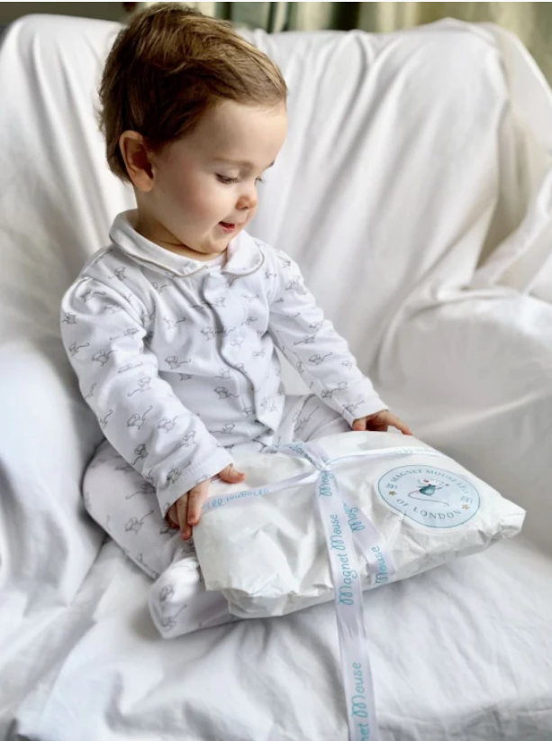 Grey Mouse Magnetic Footed Onesie
