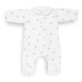Raspberry Pink Star Magnetic Footed Onesie