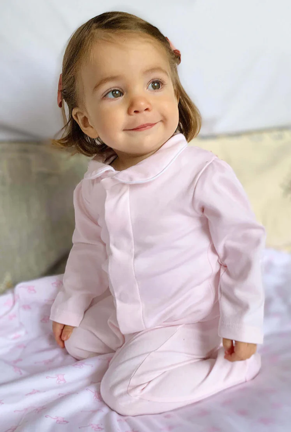 Pale Pink Magnetic Footed Onesie